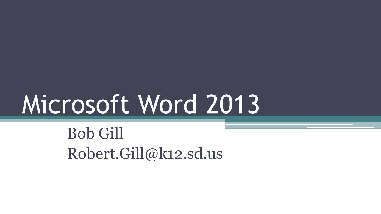 Microsoft Word 2013 Bob Gill