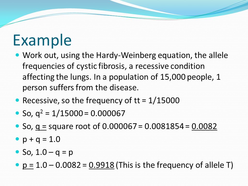 Hardy Weinberg Equation Solver Jennarocca Hardy Weinberg Equilibrium Equation Examples Talkchannels