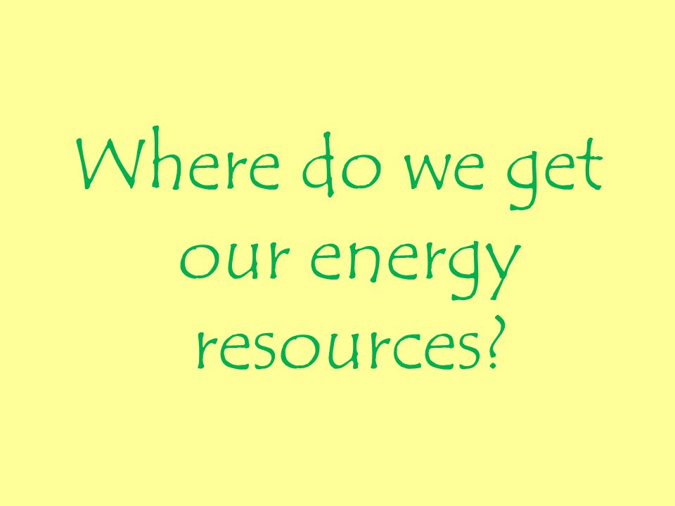 Energy Resource- A natural resource that people can turn into other forms of energy in order to do work.
