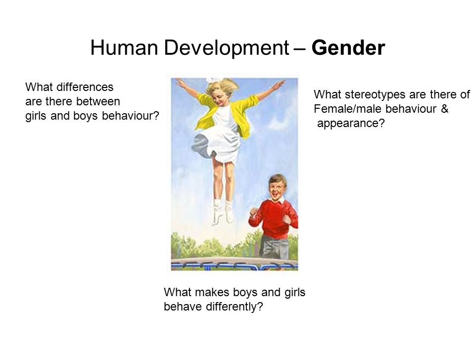 Human Development – Gender What differences are there between girls and boys behaviour.