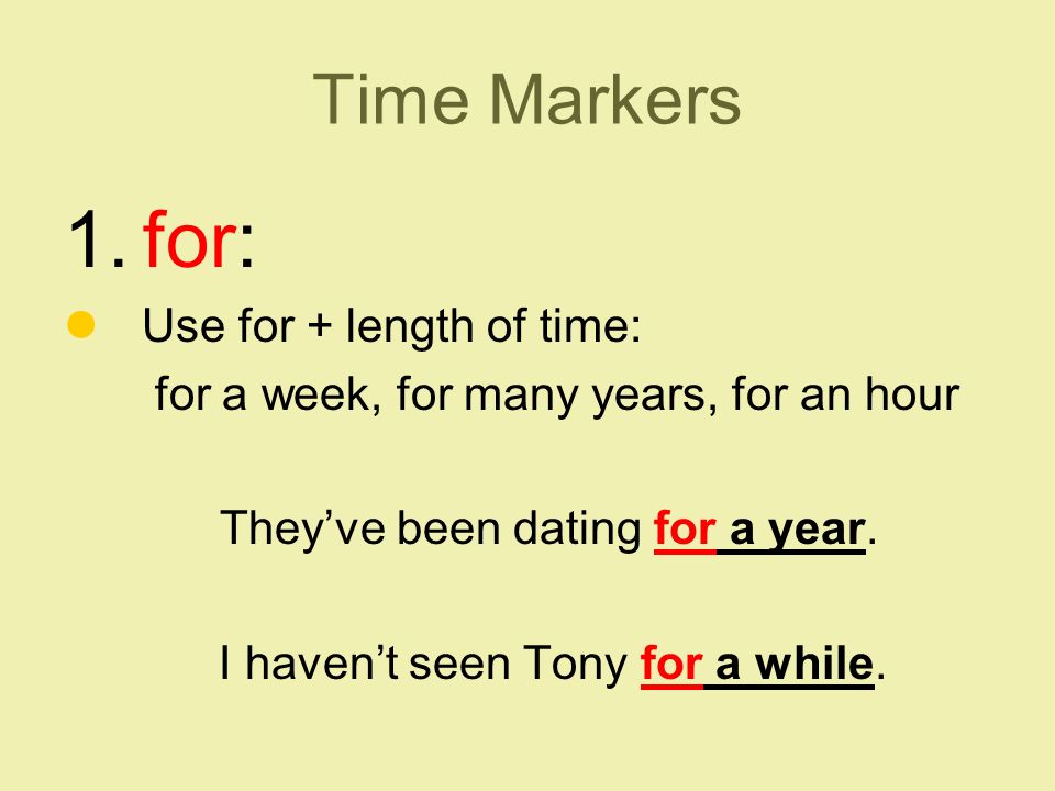 Time Markers 1.