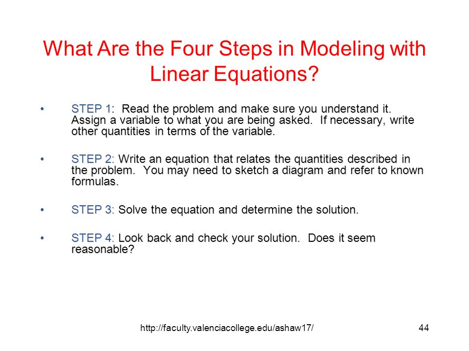 Modeling With Linear Equations Talkchannels Mac 1140 Module 2 Linear Functions And Equations Ppt Download