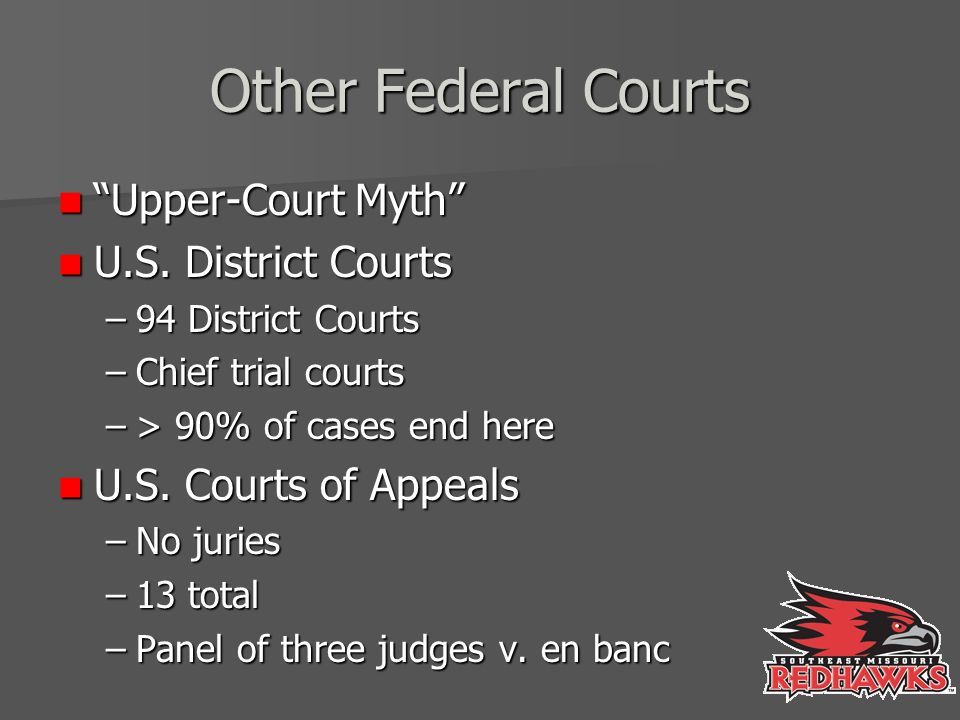 Other Federal Courts Upper-Court Myth Upper-Court Myth U.S.