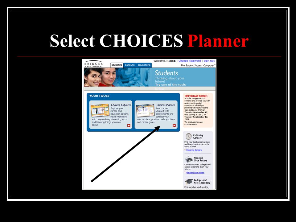 Select CHOICES Planner