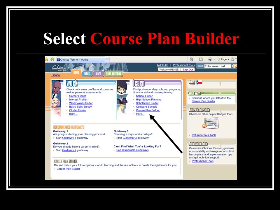 Select Course Plan Builder