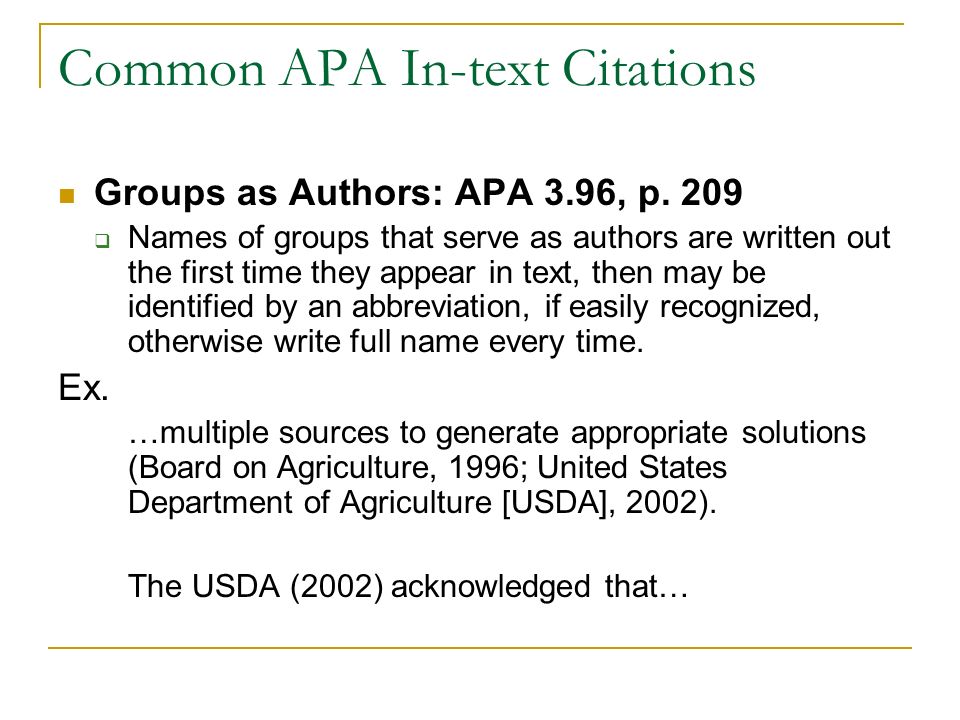 in text apa citation