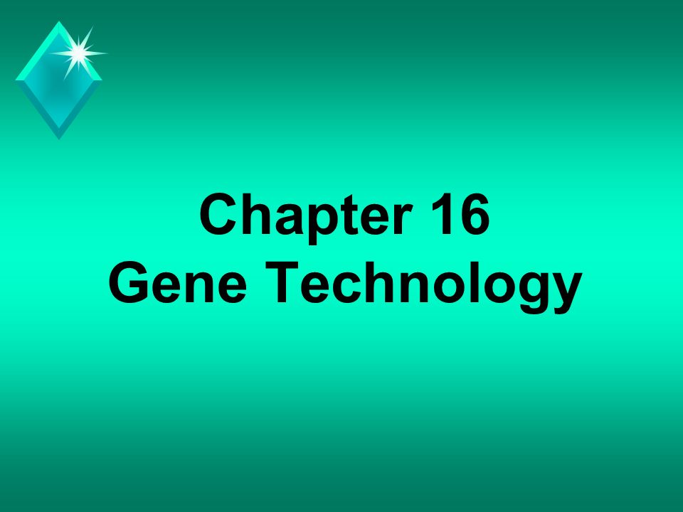 Chapter 16 Gene Technology