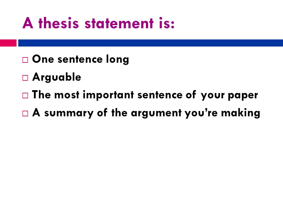 Speech Thesis Statement Generator