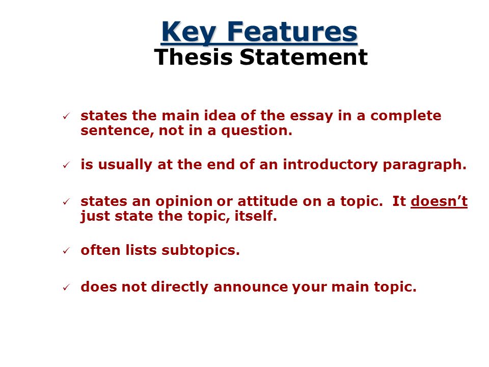 can the thesis be at the end of the introduction can the thesis be at the end of the introduction