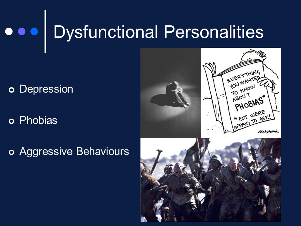 Dysfunctional Personalities Depression Phobias Aggressive Behaviours