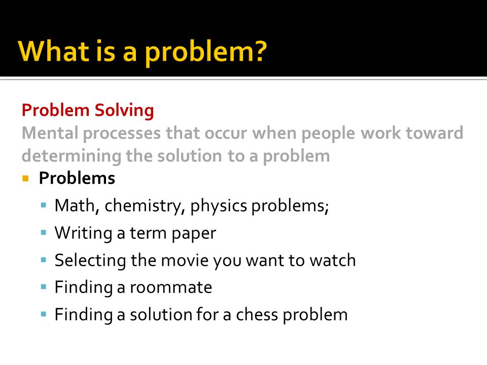 Term papers problem solving