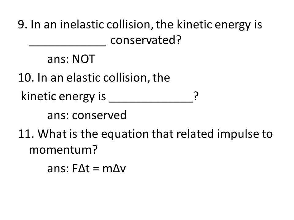 Momentum And Impulse Review 1 The Velocity Of A Moving Mass Is 3 9