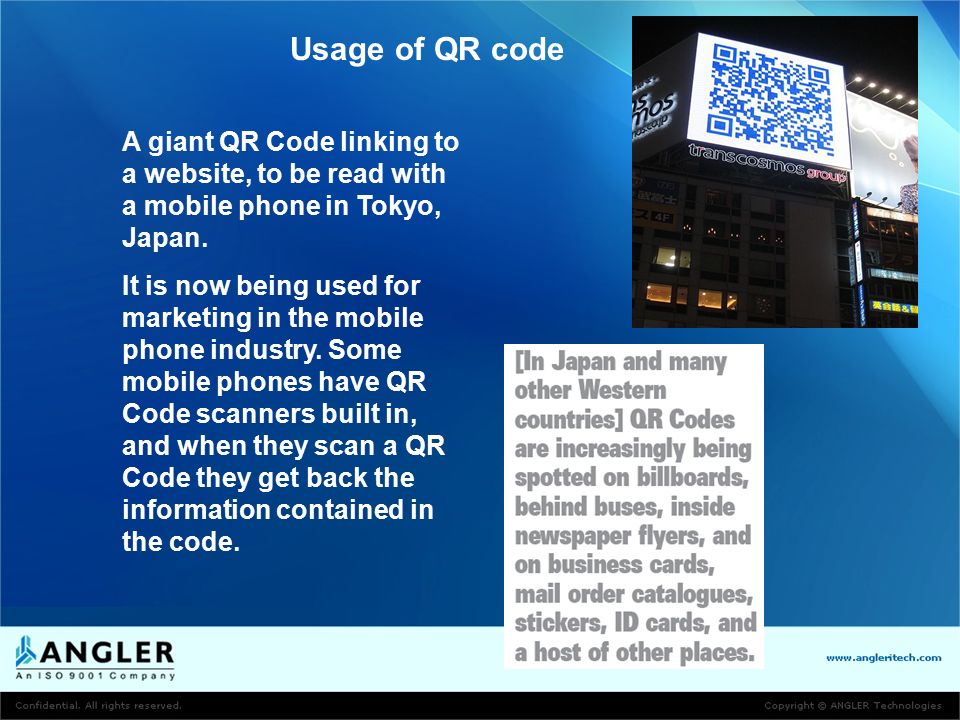 A giant QR Code linking to a website, to be read with a mobile phone in Tokyo, Japan.