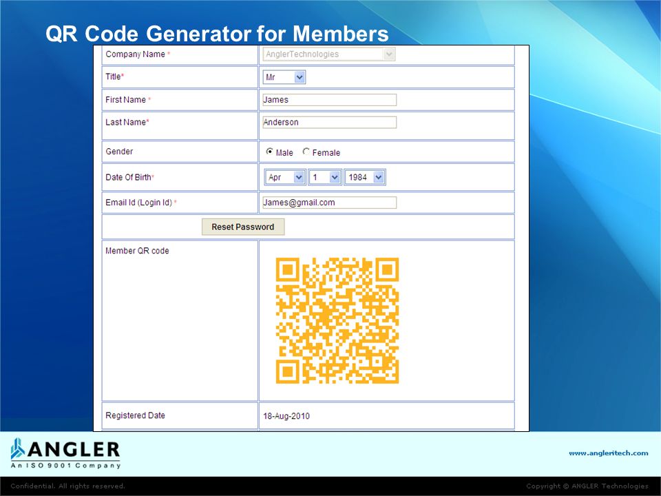 QR Code Generator for Members