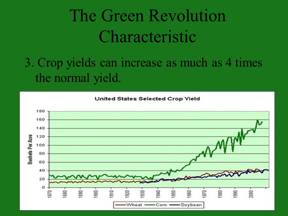 3. Crop yields can increase as much as 4 times the normal yield.