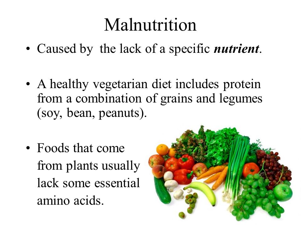 Malnutrition Caused by the lack of a specific nutrient.