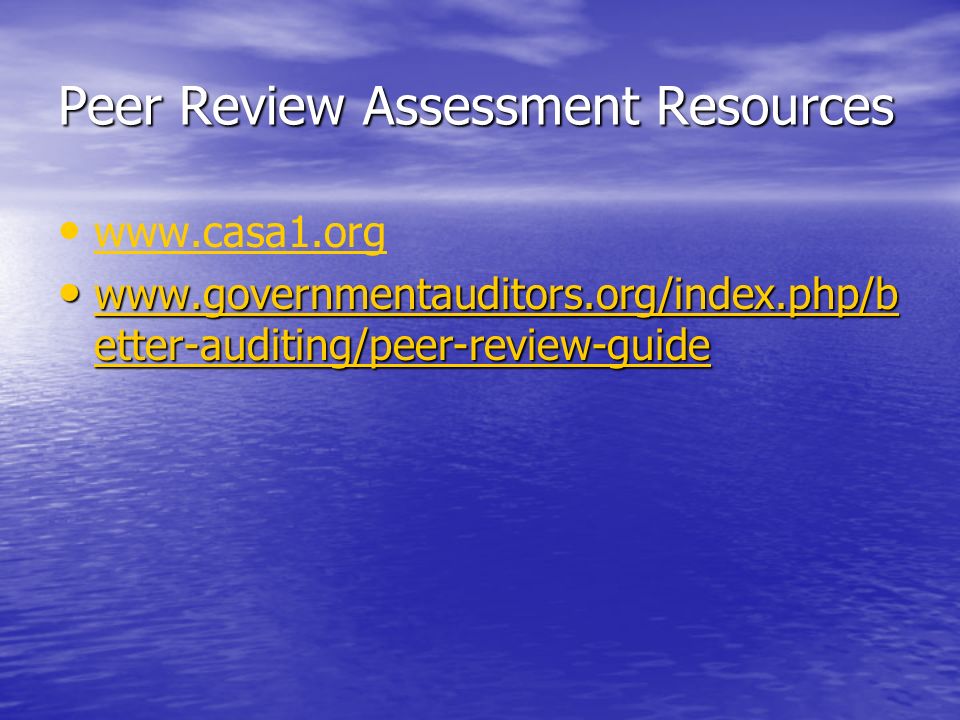 Peer Review Assessment Resources     etter-auditing/peer-review-guide   etter-auditing/peer-review-guide   etter-auditing/peer-review-guide   etter-auditing/peer-review-guide