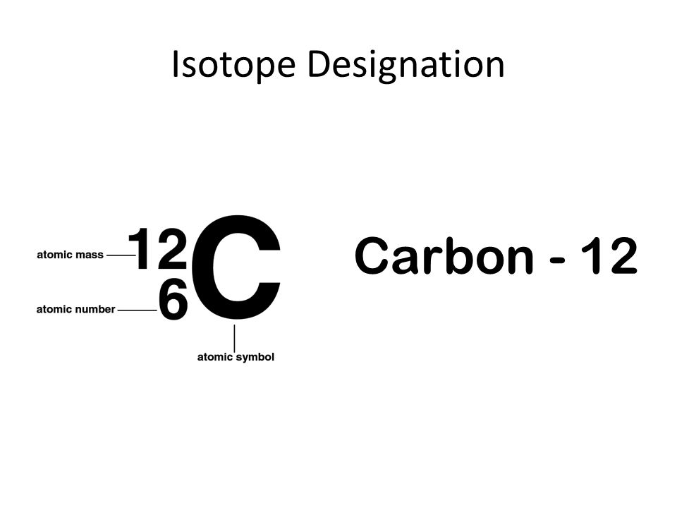 Isotope Designation Carbon - 12