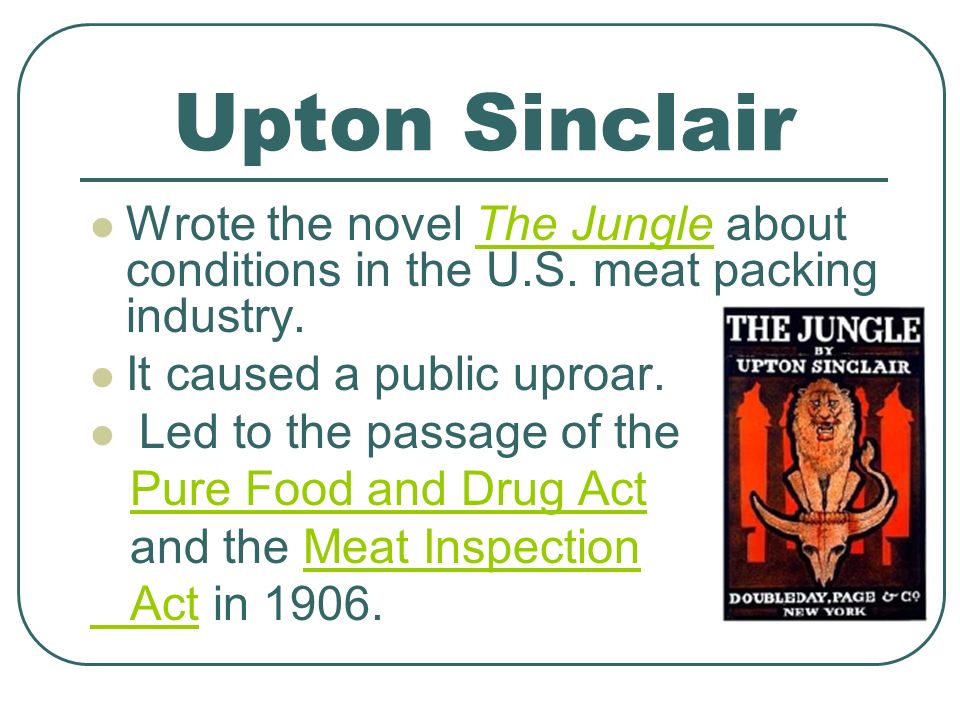 an analysis of the meat packing industry depicted in the jungle by upton sinclair an analysis of the meat packing industry depicted in the jungle by upton sinclair