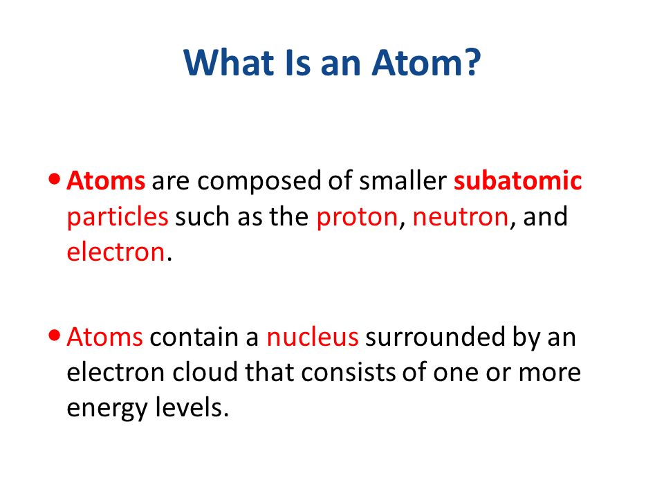 What Is an Atom.