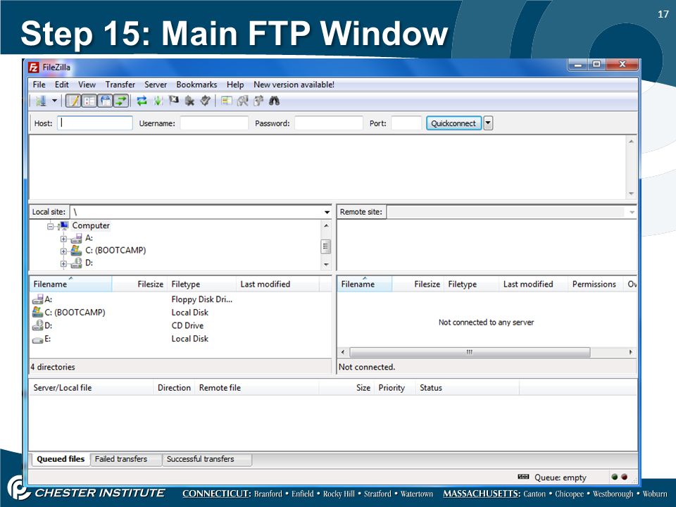 17 Step 15: Main FTP Window