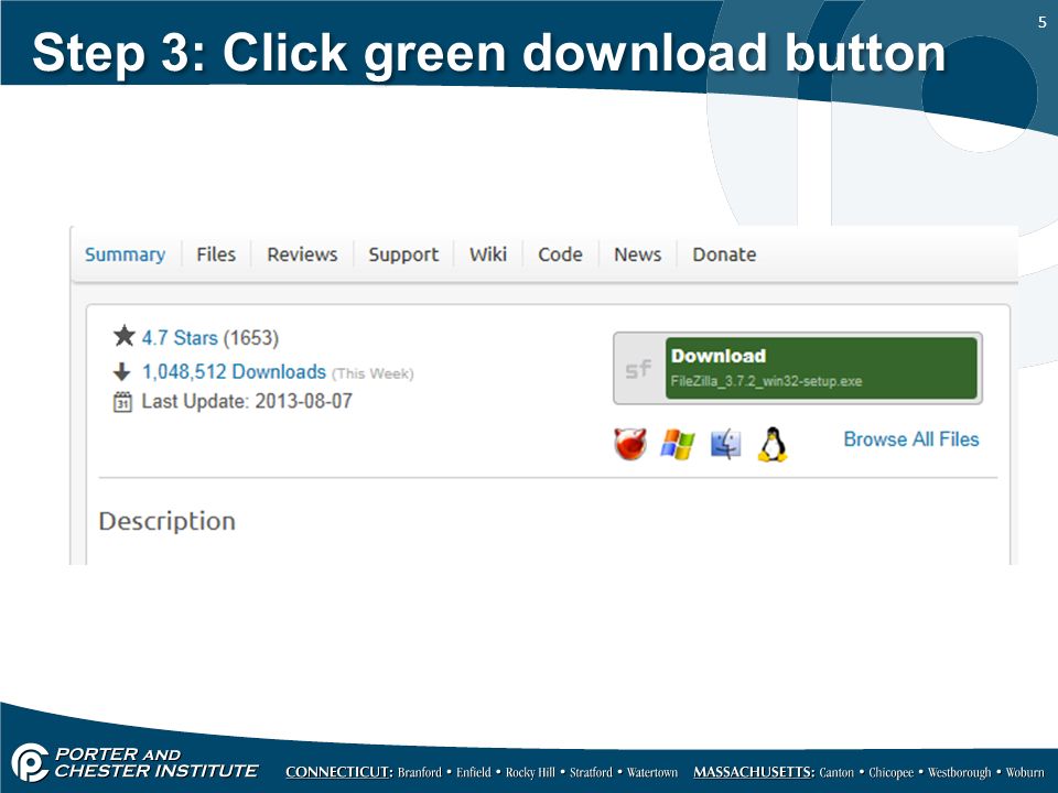 5 Step 3: Click green download button