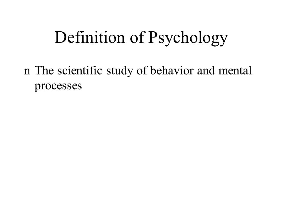 KEY POINTS - CHAPTER 1 What is psychology.