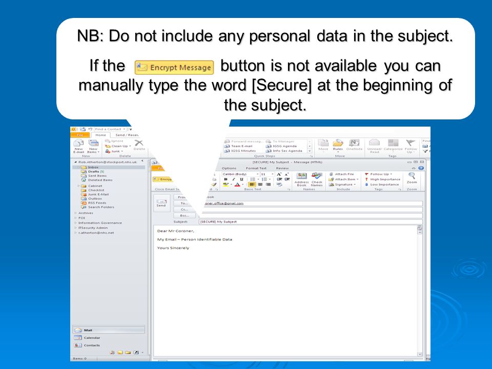 NB: Do not include any personal data in the subject.