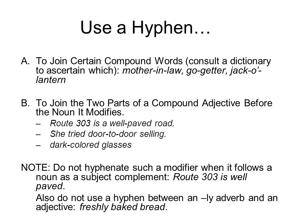 use of hyphen in writing use of hyphen in writing
