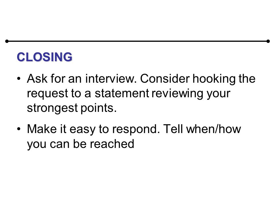 closing interview statement