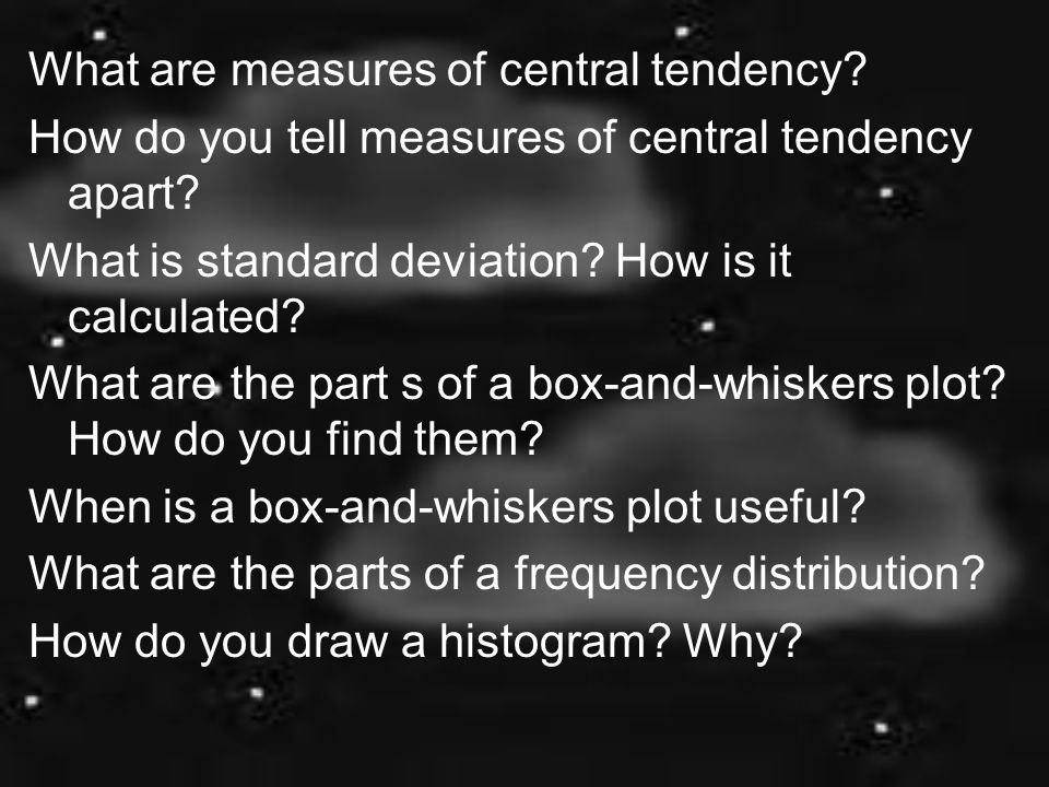 how were measures of central tendency used in the study Or any other statistics expert-----how were measures of central tendency used in the study did the study use the most - answered by a verified tutor. how were measures of central tendency used in the study Or any other statistics expert-----how were measures of central tendency used in the study did the study use the most - answered by a verified tutor.