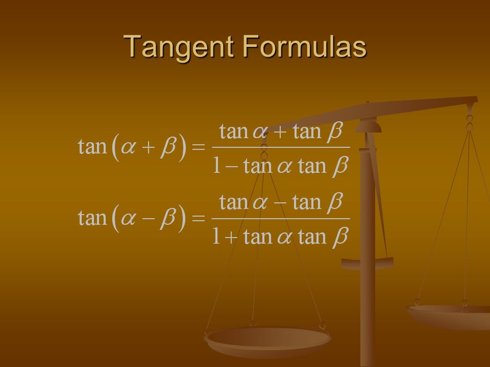 Tangent Formulas