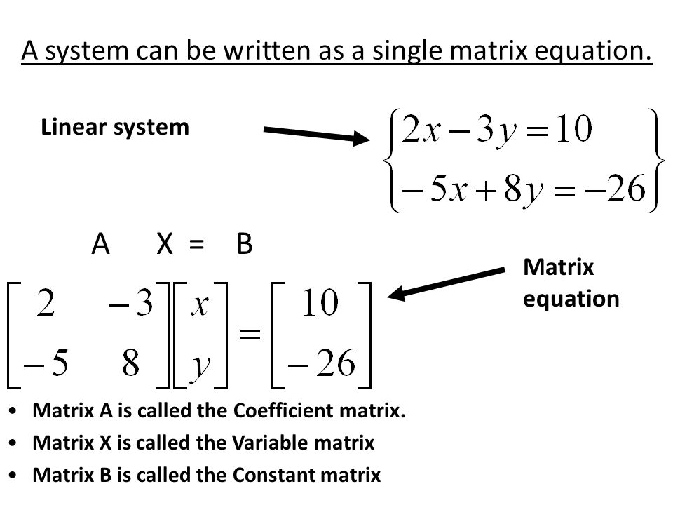 4.5 Solving systems using matrices.