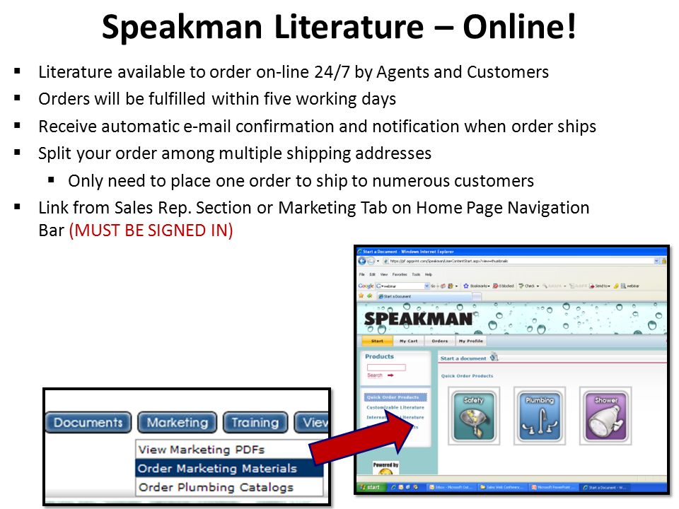 Speakman Literature – Online.