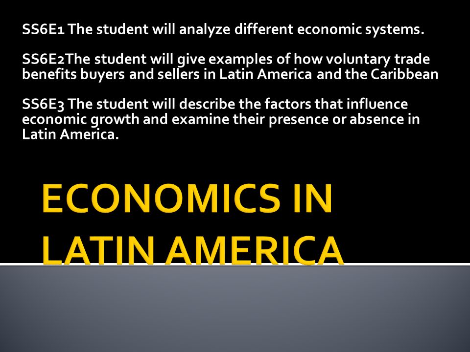SS6E1 The student will analyze different economic systems.