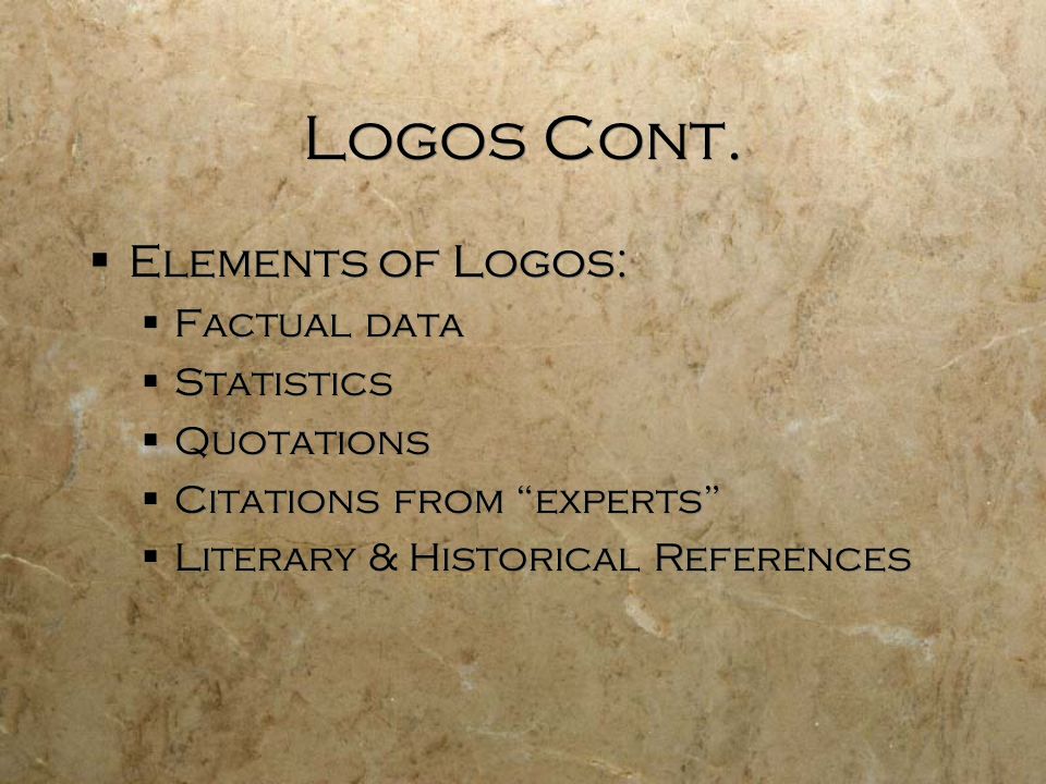 Logos Cont.