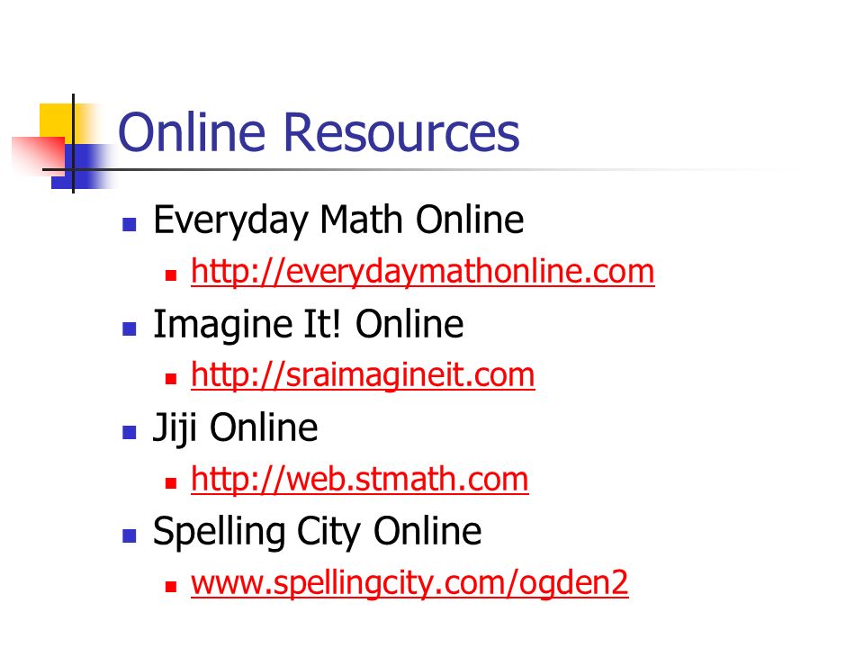 Online Resources Everyday Math Online   Imagine It.