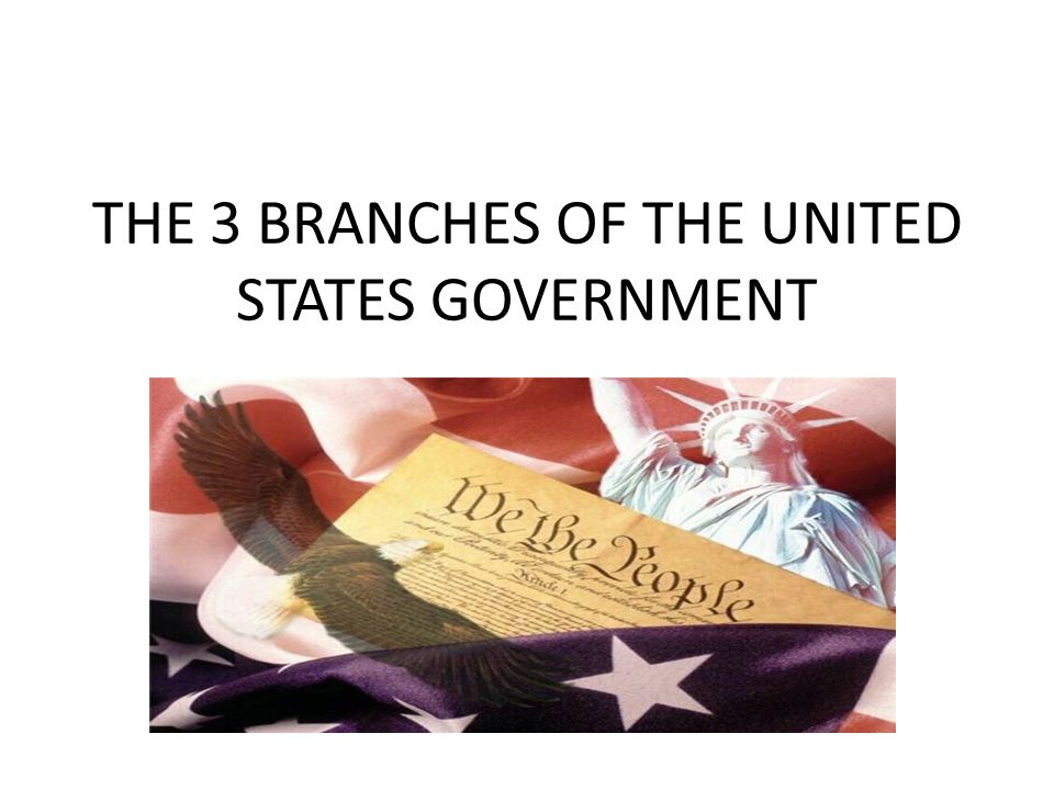 THE 3 BRANCHES OF THE UNITED STATES GOVERNMENT