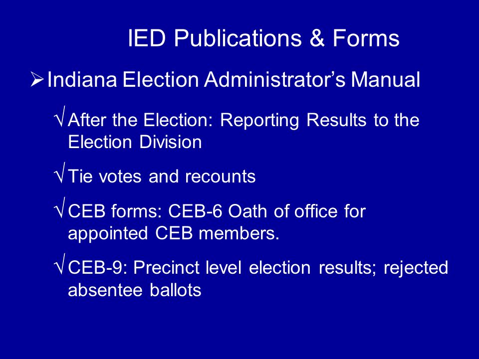 election resources introduction to ied the election division is a bi indiana absentee ballot form