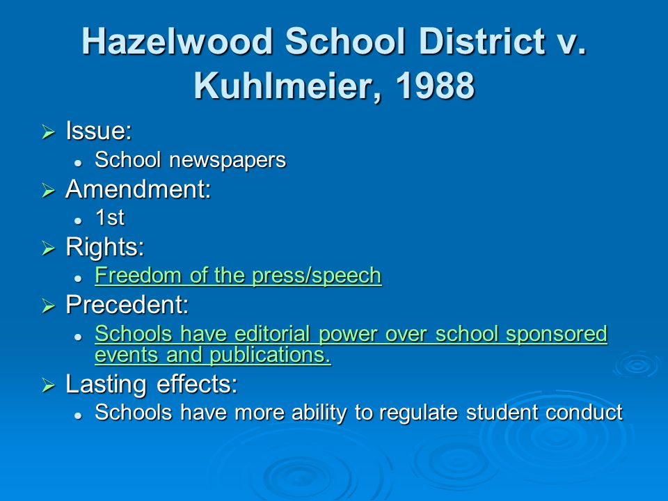 Hazelwood School District v.