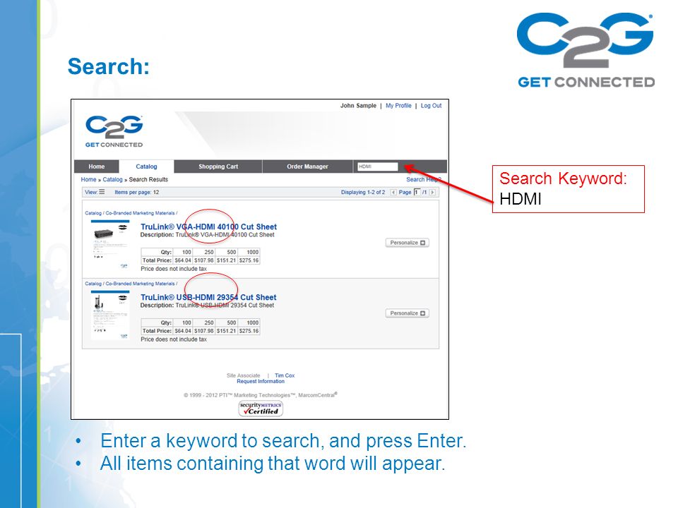 Search: Enter a keyword to search, and press Enter.