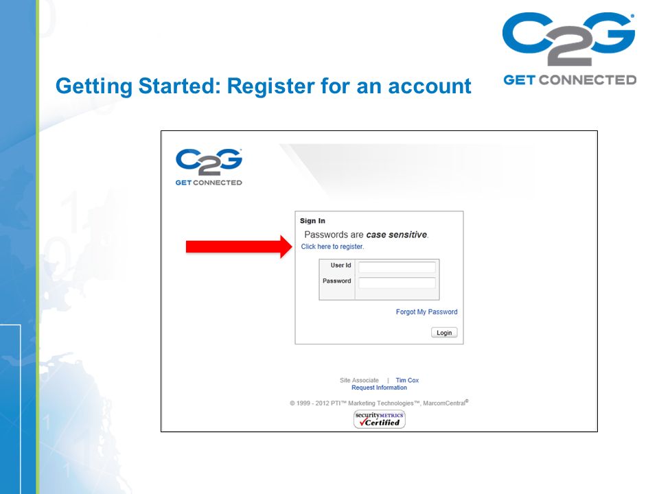Getting Started: Register for an account