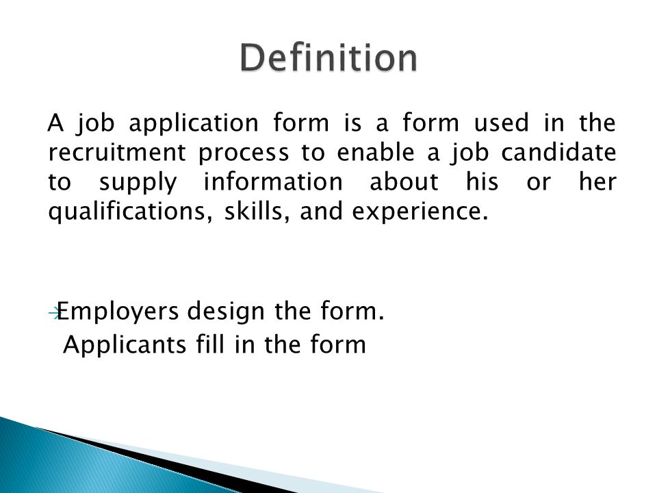 experience and skills for job application