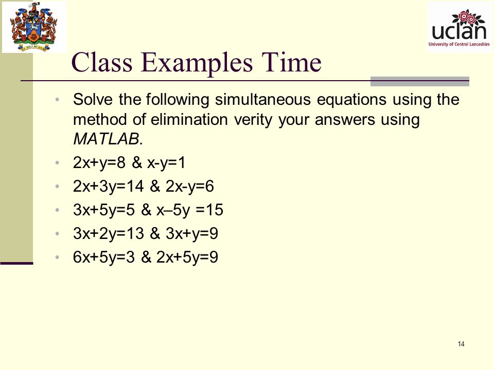 Solving Simultaneous Equations In Matlab Jennarocca Analytical Toolbox Simultaneous Equations By Dr J P M Whitty