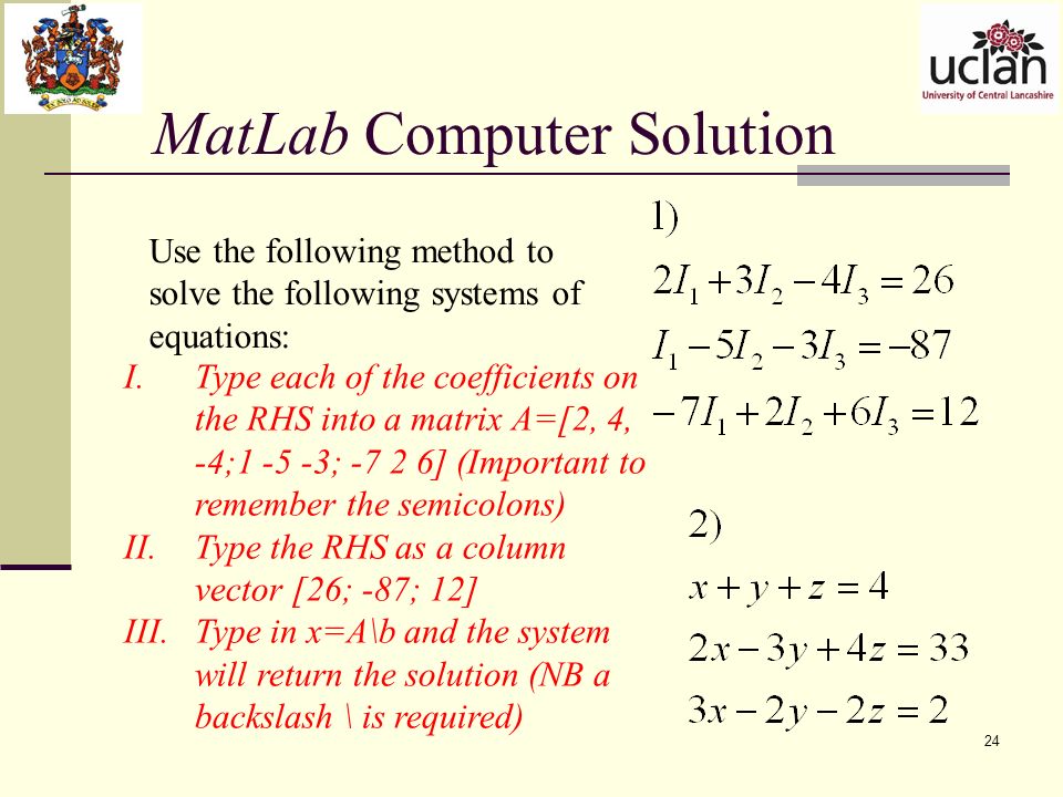 Solve Simultaneous Equations Matlab Jennarocca Solving A System Of Equations In Matlab Talkchannels