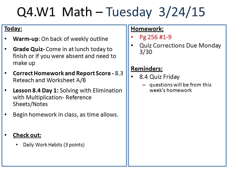 warm up reminders today you