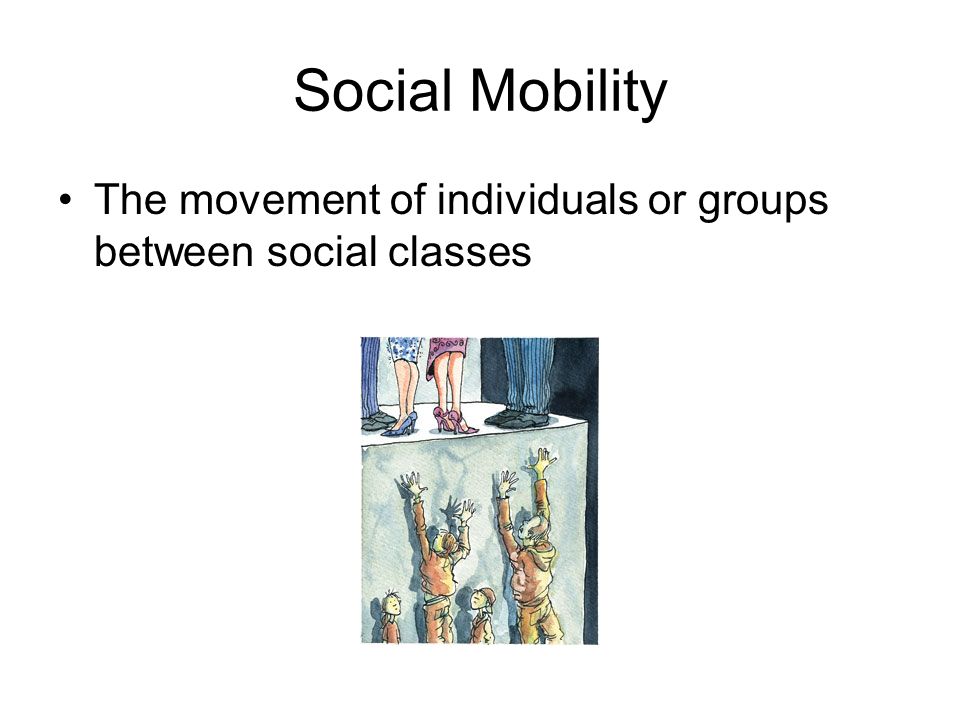 Social Mobility The movement of individuals or groups between social classes