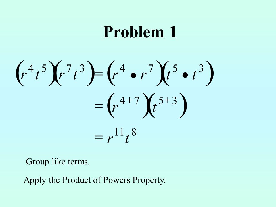 Problem 1     rtrt 4573 rt 118      rrtt 4753        rt 4753  Group like terms.