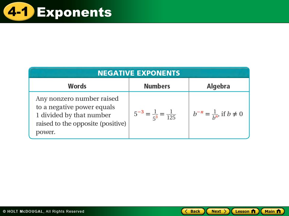 4-1 Exponents