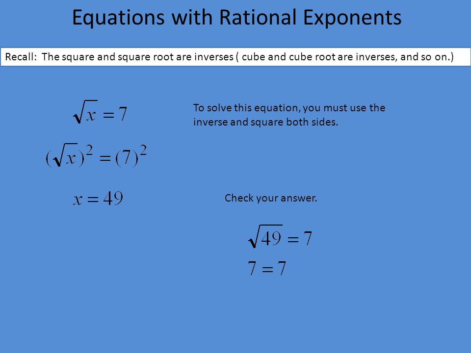 Solving Radical Equations Module 14 Topic 4 Table Of Contents 5 Equations